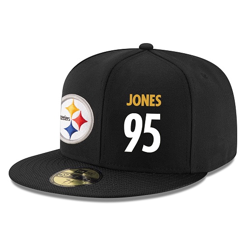 NFL Pittsburgh Steelers #95 Jarvis Jones Stitched Snapback Adjustable Player Hat - Black/White